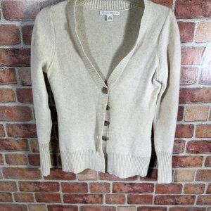 Banana Republic Casual Cream wool/angora Cardigan Sweater